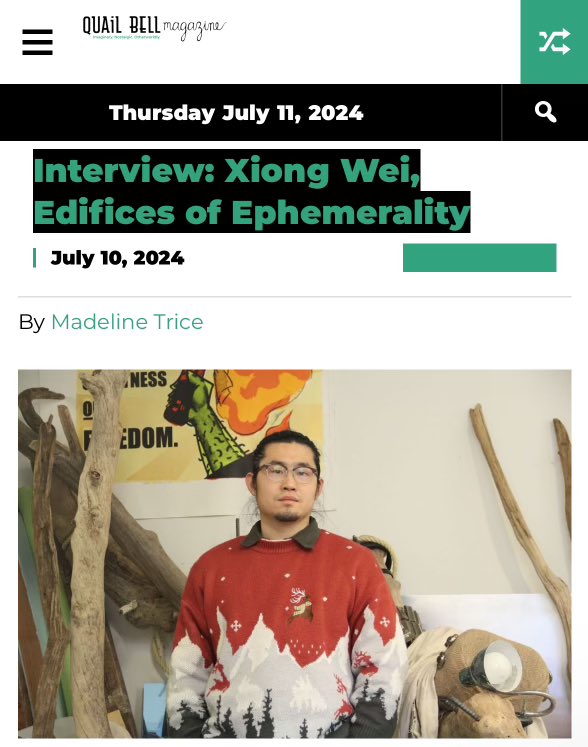 ankhlave's tweet photo. AnkLave Garden Fellow Xiong Wei shares his process in this interview with Quail Bell Magazine. Read the full Q&amp;A with Madeline Trice at https://t.co/T3hmfknB6O https://t.co/40NiFCSU22