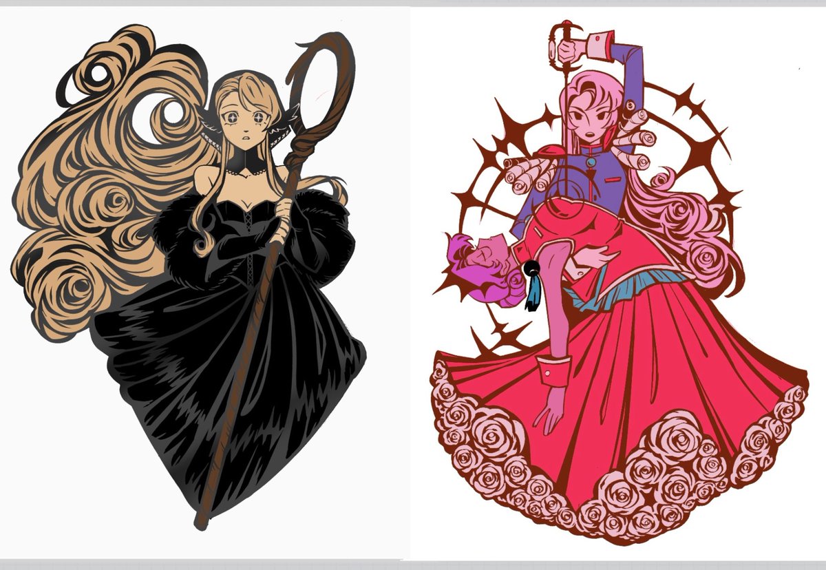 caramoccii's tweet image. next pin designs i have slated 👍 #dunmeshi #utena