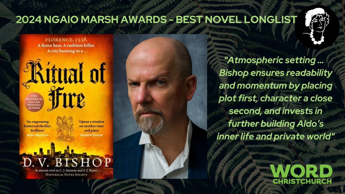 Congratulations to Kiwi-in-Scotland @davidbishop, a comics editor and writer turned historical mysteries author and creative writing teacher. The third in his excellent series about a gay sleuth in Renaissance Florence, RITUAL OF FIRE, is longlisted for #2024Ngaios. #yeahnoir