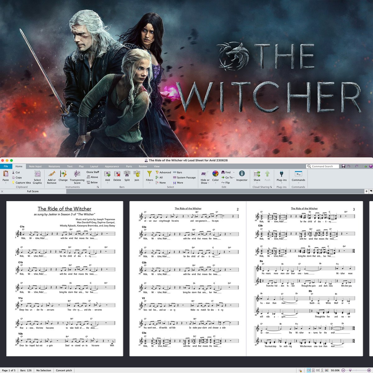 Avid's tweet image. ⚔️ Joe Trapanese's The Ride of the Witcher
📷 instagr.am/joecomposer
▶️ avid.com/sibelius

#song #scoring #musicnotation #thewitcher #composer #avid #music #sibelius #score