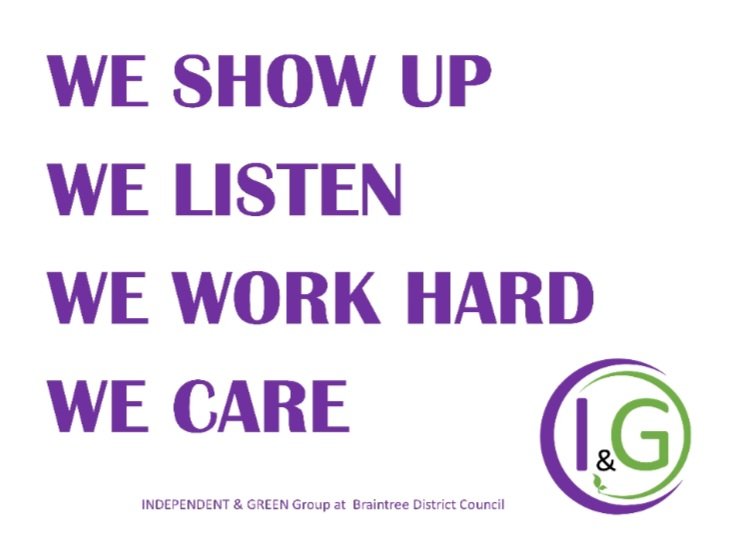 Vote for the #Independent and #Green Group in the #Braintree District.