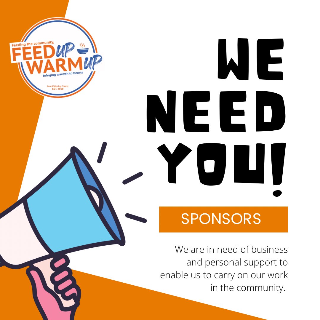 As a small charity we rely on good will of others to enable us to help our community , average cost per week per person is around £10-£13 we see around 140 people a week that’s costing us over £1000 a week just to buy the food . 

We need sponsors please help .