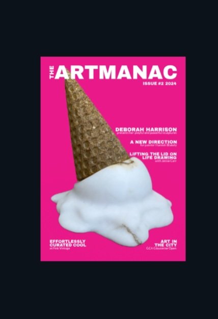 Artmanac by talented writer Emma Bovil of <a href="/besaltbaked/">Saltbaked</a> Thamk you for including an article about @gloucestercontemporaryartists and my practice and funky picture of my ice cream. Link to article in their bio #issue2