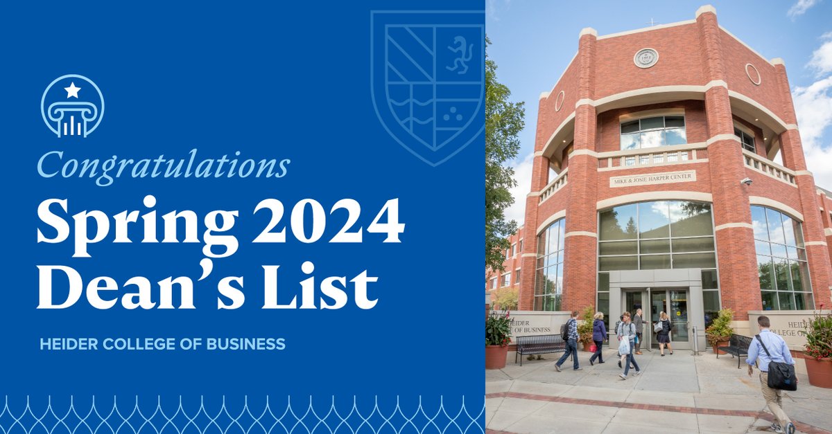 Congratulations to our outstanding students who made the Spring 2024 Dean's List! 🏆 

We are proud of your hard work and dedication to academic excellence. 🌟 

View the full list ➡️ creighton.edu/business/under…