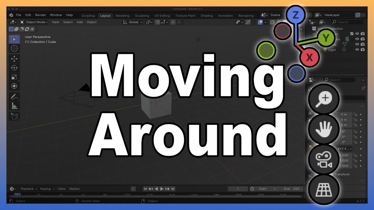 Discover 11 essential navigation techniques in Blender to enhance your 3D modelling skills! 🌟 From orbiting to flying, master your scene movement with ease. Watch now:youtube.com/watch?v=QkmY2x…
 #Blender #3DModeling #Tutorial