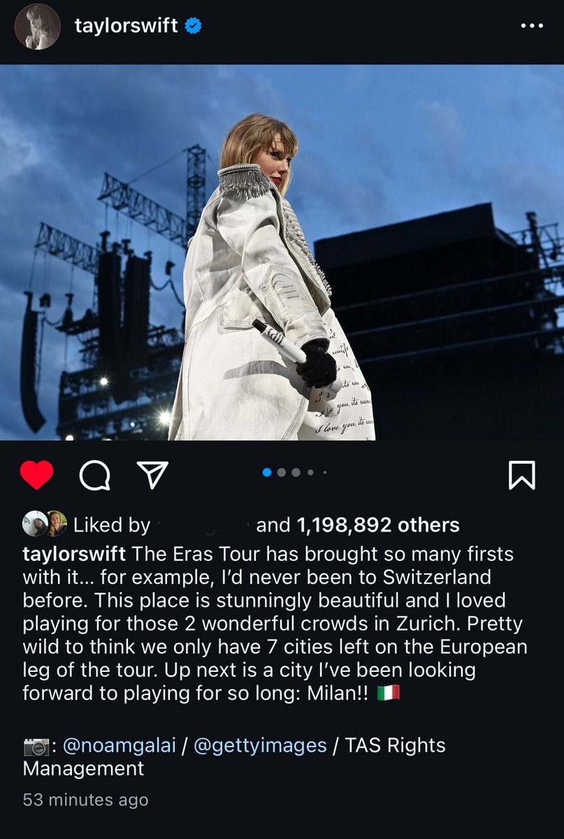 Yaron Galai (@yarongalai) on Twitter photo Pretty cool when Taylor Swift posts my brother’s (<a href="/ngalai/">Noam Galai</a>) great photos of her and tags him. She’s probably not used to getting 1M+ likes on a post in less than an hour… 🤯
instagram.com/p/C9TB818B1Mt/… Pretty cool when Taylor Swift posts my brother’s (<a href="/ngalai/">Noam Galai</a>) great photos of her and tags him. She’s probably not used to getting 1M+ likes on a post in less than an hour… 🤯
instagram.com/p/C9TB818B1Mt/…