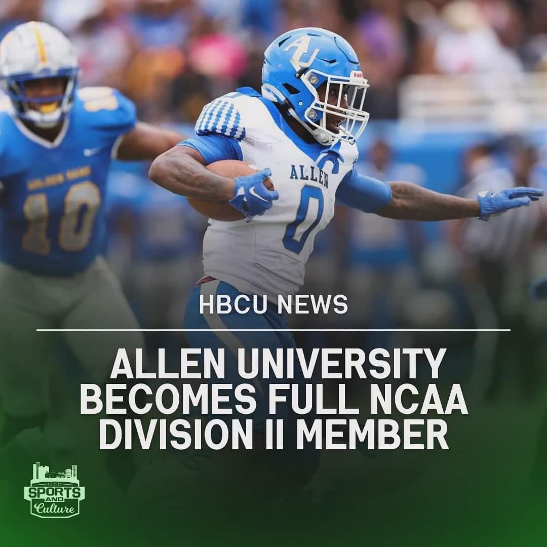 Allen University achieves Division II status..to become active DII member on Sept. 1
* The Division II Membership Committee approved the division's newest members this week during its meeting in Indianapolis
per-SCM