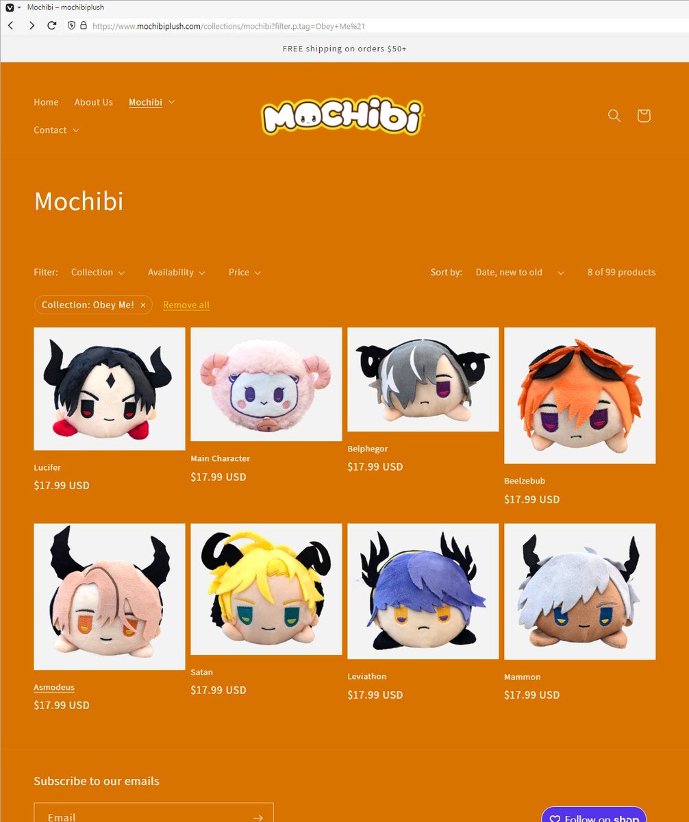 om_memo_etc's tweet photo. Obey Me! × Mochibi の販売が開始したようです。
なお現在配送先として選択できるのは米国🇺🇸のみ、米国外への販売に関しては不明です。

Mochibi - Collection: Obey Me!
https://t.co/3bMxvJJ2Wd

#Mochibi #ObeyMe #おべいみー https://t.co/NkF0FJFTUh