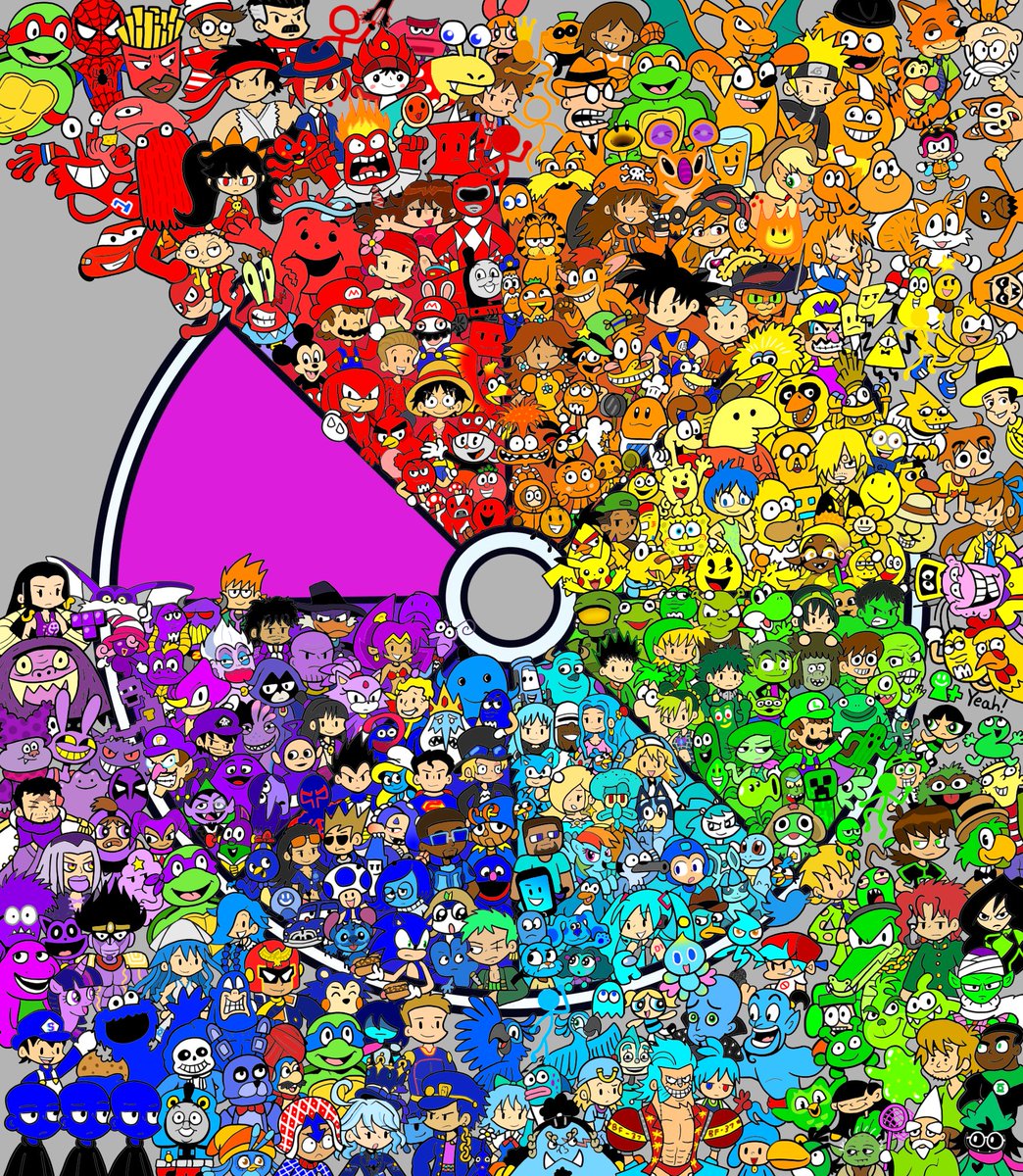 SuperAndrew418's tweet image. Purple is complete! Give me pink characters!