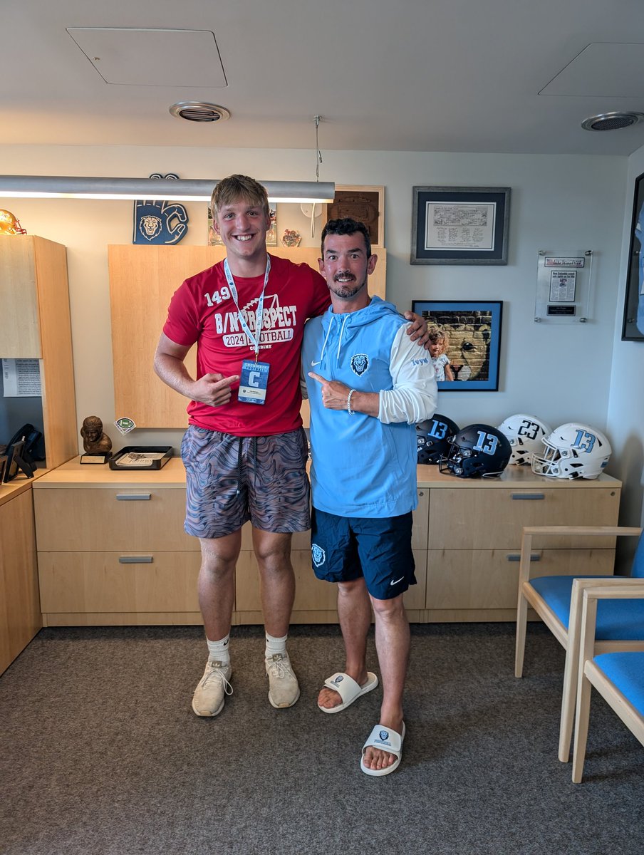 Wow!!! After an amazing camp, tour, and meeting with the staff, I have been blessed to receive my first Ivy League opportunity from <a href="/CULionsFB/">Columbia Football</a> and <a href="/Coach_Poppe/">Jonathan Poppe</a> to continue my football career. I was floored by the staff, program, and facilities! All thanks and glory to the Lord!