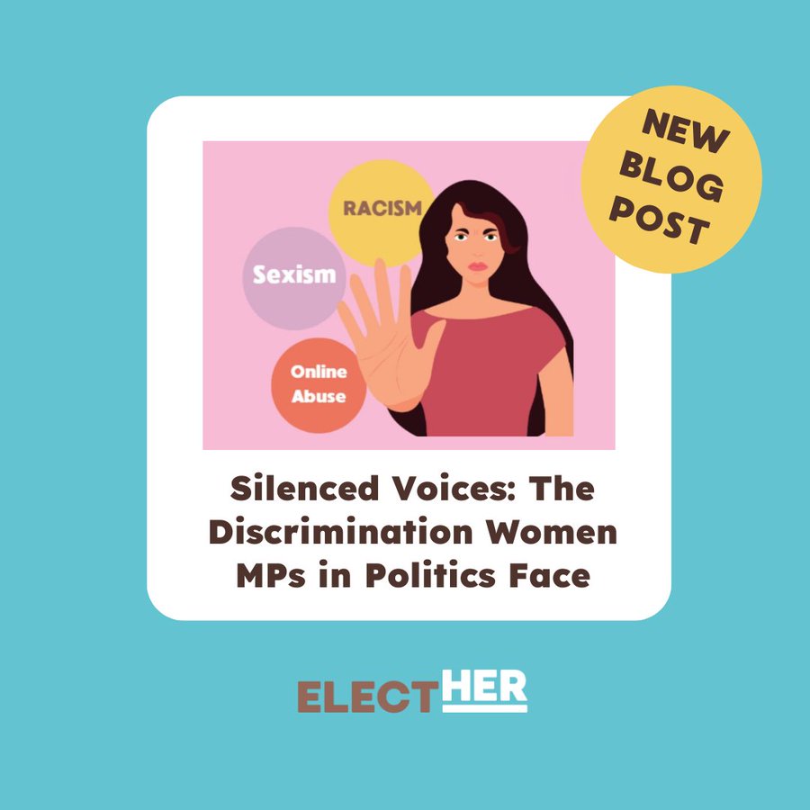 Elect Her (@electher_uk) on Twitter photo #Newblog alert! 🤩 Kanika Phillip has written about the discrimination female politicians face in UK politics. We’d love to hear about your experiences, if you want to share a story please email us community@elect-her.org.uk.➡️Go check out her blog! elect-her.org.uk/blog/silenced-… #Newblog alert! 🤩 Kanika Phillip has written about the discrimination female politicians face in UK politics. We’d love to hear about your experiences, if you want to share a story please email us community@elect-her.org.uk.➡️Go check out her blog! elect-her.org.uk/blog/silenced-…
