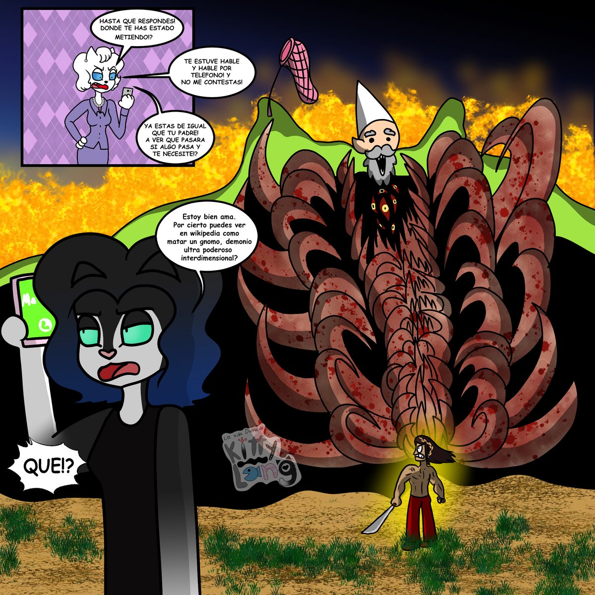 kittylongcomics's tweet photo. Esa noche se desato una batalla legendaria entre el emperador y el gnomo verde hechicero.
#greenwizard #gnome #gnomewizard #memes #funny #campamento #dibujantecomic #dibujantedecomics #latam #michi #digitalart #viñeta #viñetas #dibujantemexicana #comicart #warhammer40k https://t.co/ynLJE8dp2Q