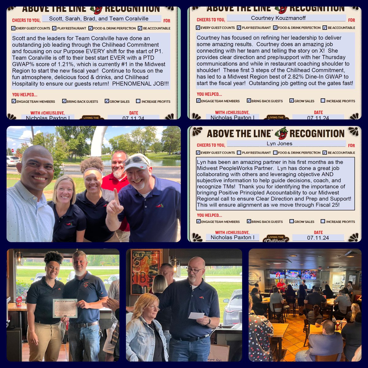 Great week focusing on Our Purpose, leading through the Chilihead Commitment, and Positive Principled Accountability!  Outstanding to see so many leaders that are aligned, coachable, and passionate! Let’s Go! <a href="/dougcomings/">doug comings</a> <a href="/LynAj4/">Lyn Jones</a> <a href="/ckouzmanoff1/">Courtney Kouzmanoff</a> <a href="/Kim_Mohr1/">Kim Mohr</a> <a href="/GumpMike/">Mike Gump</a> <a href="/swh7668/">Scott Hermann</a>