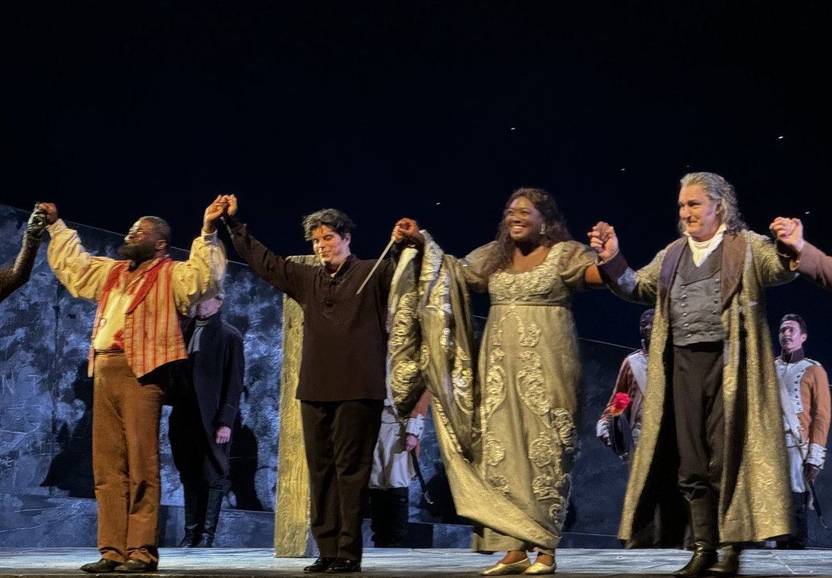 KyokoLondon's tweet photo. TOSCA. Angel Blue, Russell Thomas, Ludovic Tézier, conducted by Andrea Battistoni. @TezierLudovic #ROHTosca https://t.co/3mnTUtkU5a