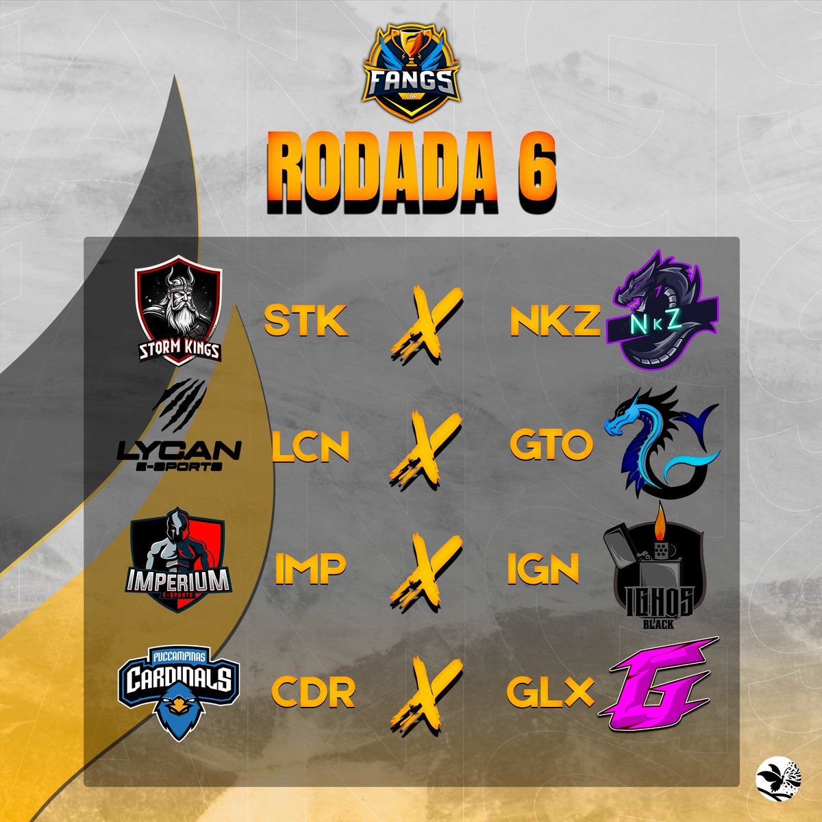 Fangsorg's tweet photo. Vamos de sexta rodada para o GRUOPO B!! 🏆
#leagueoflegends #FangsCup https://t.co/auKZHSIJYC