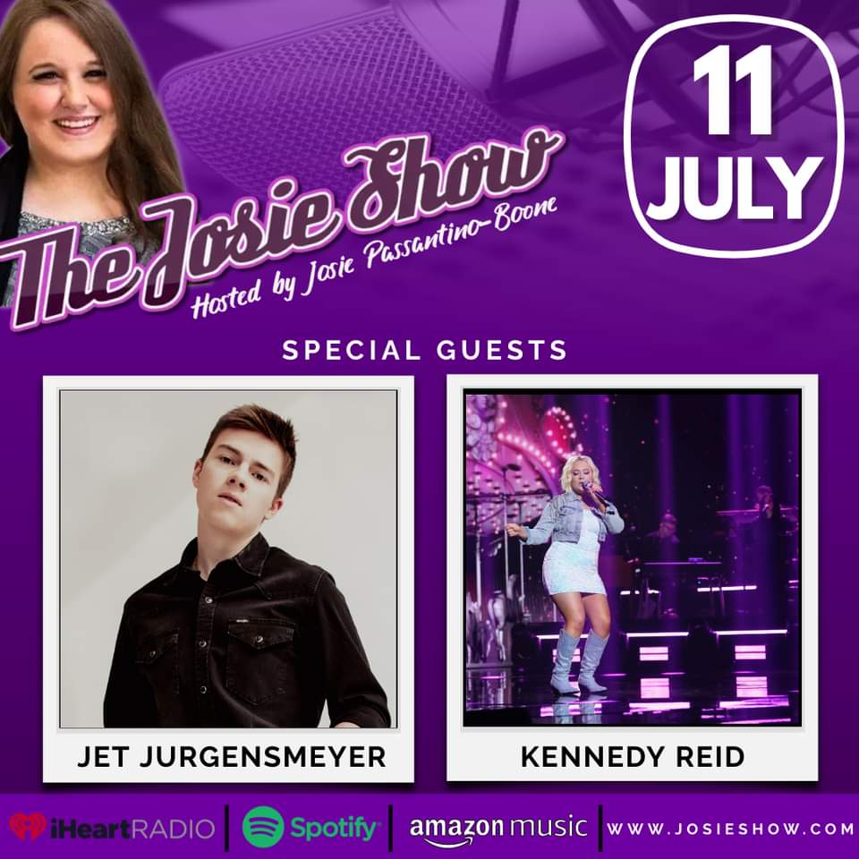 AVAILABLE NOW: Check out The Josie Show with our special guests <a href="/JetJurgensmeyer/">Jet Jurgensmeyer</a> and Kennedy Reid (American Idol). I hope you enjoy these interviews, you can listen at iHeartRadio, Spotify, Amazon Music, or JosieShow.com. 

iheart.com/podcast/256-th…