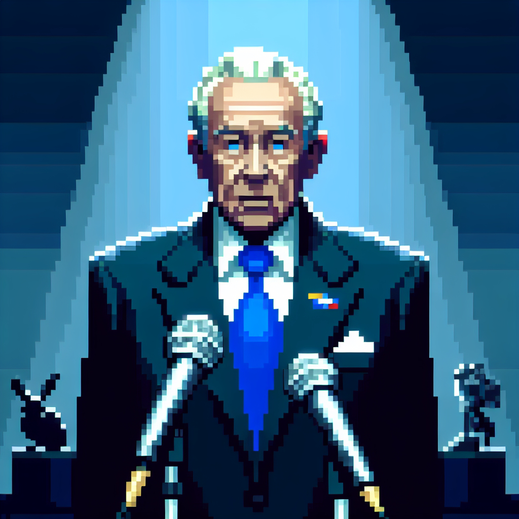 theAIphoto's tweet photo. AIカメラで見る「バイデン大統領」 #AI画像  #ドット絵 #ゼレンスキー #プー��ン #言い間違え https://t.co/quhkUkGv4F