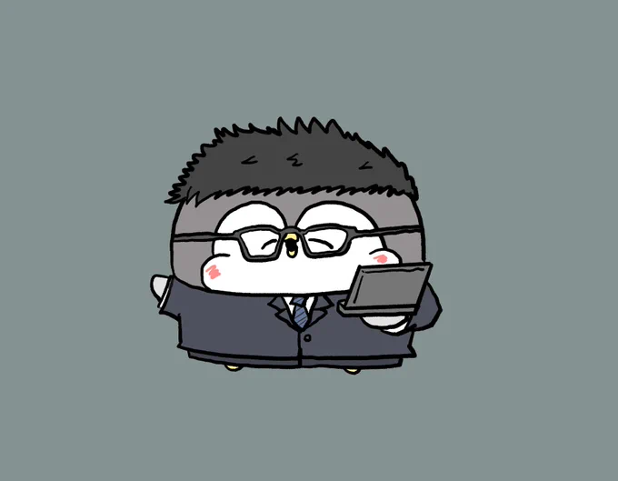 お仕事依頼で似顔絵のちゃんぺん化(ペンギン化)と友人のウェルカムボードイラストも描きました