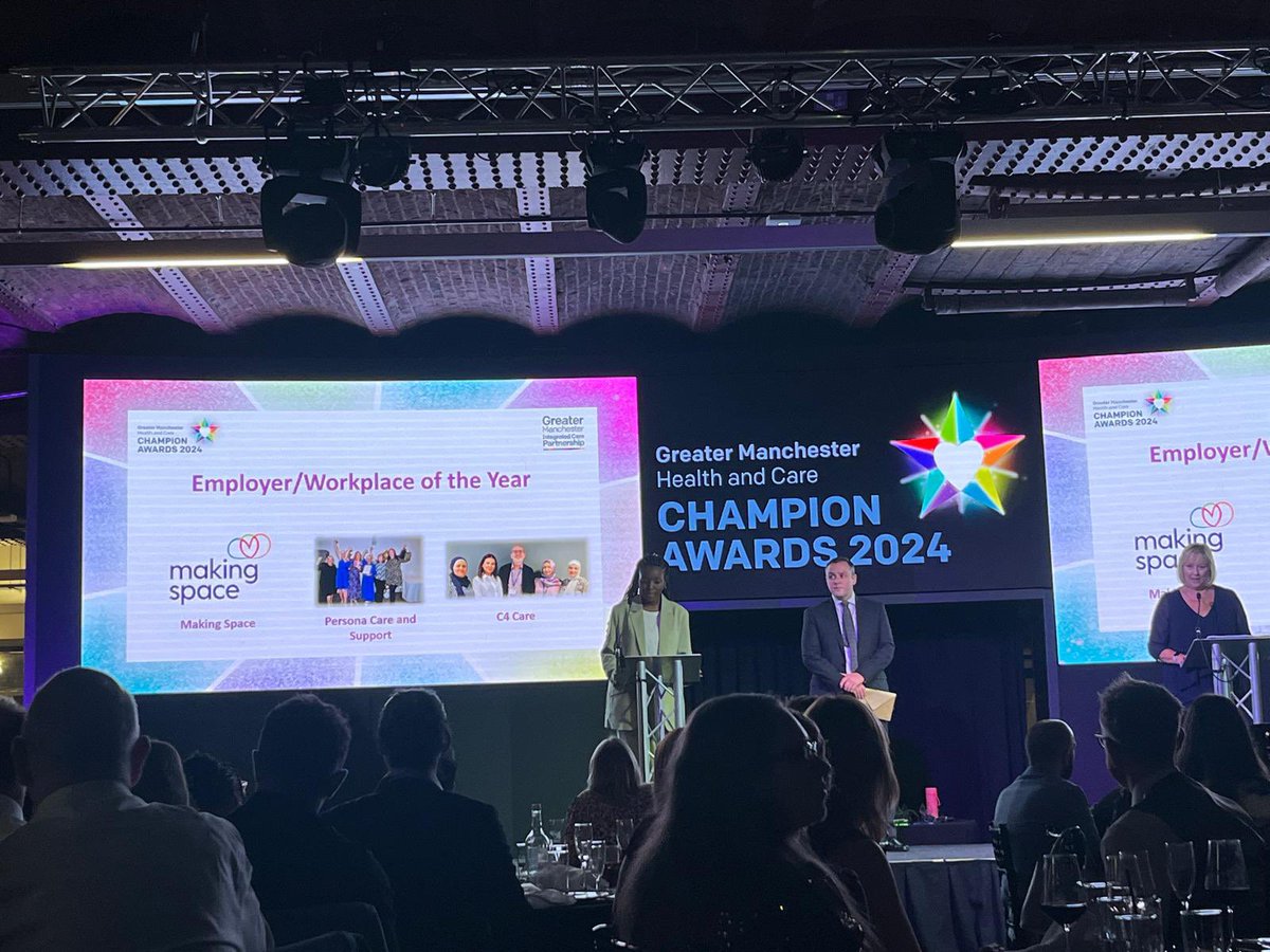 AllerstonPaul's tweet photo. 🌟 So proud to sponsor the "Employer/workplace of the Year" award at the Greater Manchester Health and Care Champion Awards! 🌟

 Celebrating those who set the standard in health and care. Congratulations to all the nominees for your dedication @HD_Health @GMchampions2024 https://t.co/iSIiK4KqIc
