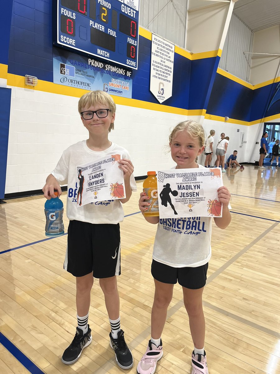 Congrats to this year’s Youth Camp MVPs!!