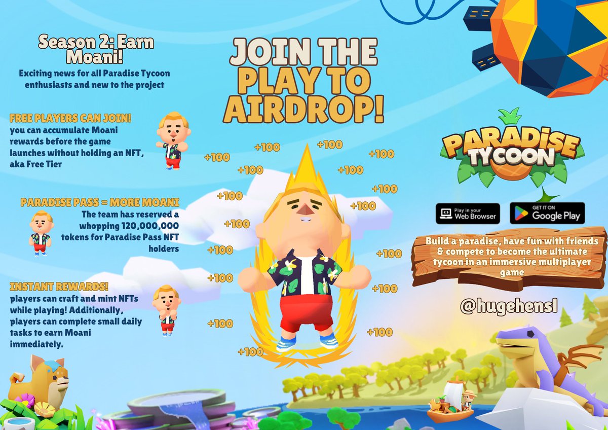 Building my own paradise with Paradise tycoon🌴

Season 2 is here to bring us rewards that we haven't seen before, and this is absolutely FREE

Here's a quick rundown of their perks 👇🍍