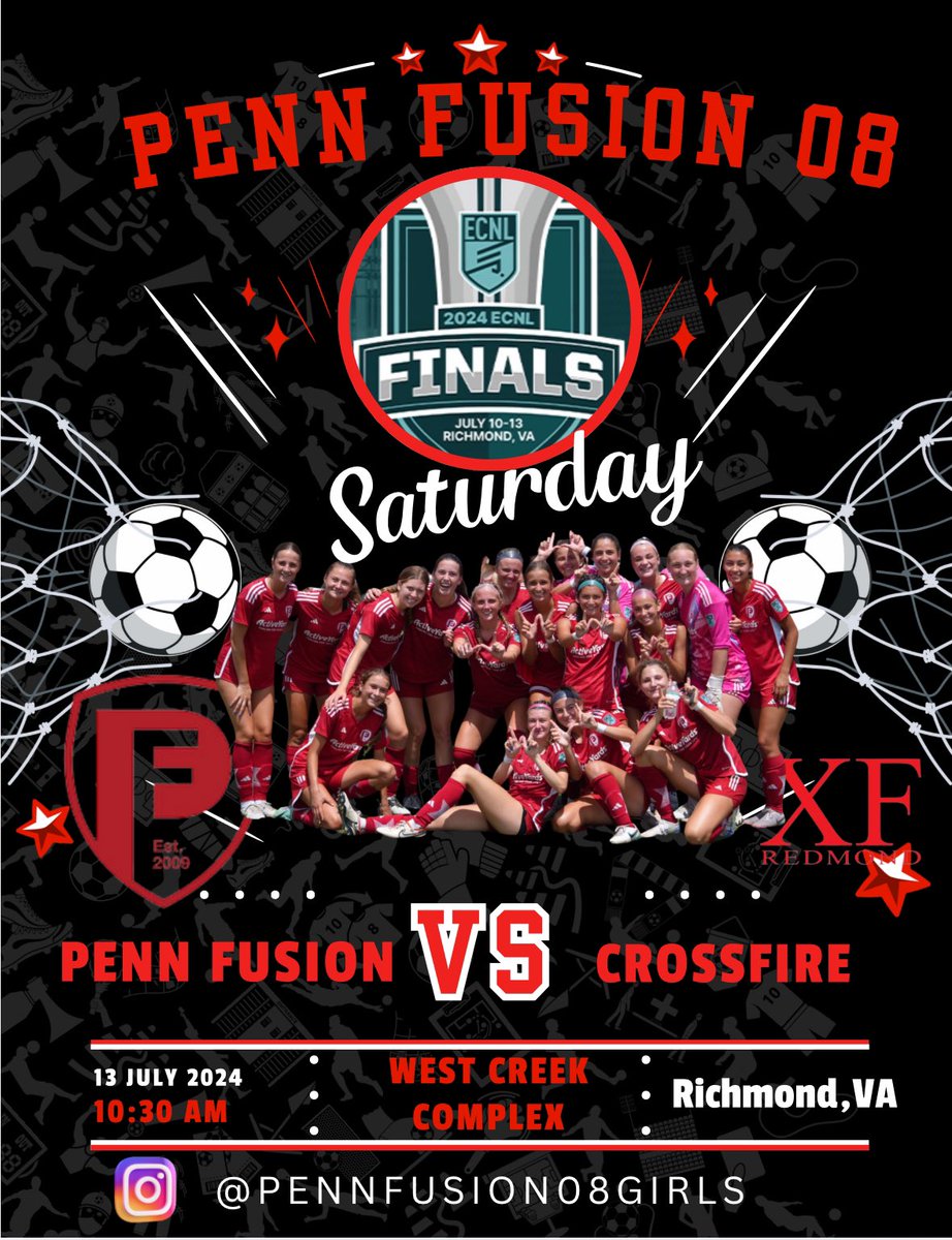 And we are off to the finals! It was a great match today against DeAnza Force and we came out with the 4-1 W🔥 Looking forward to playing for the national championship!
<a href="/ImYouthSoccer/">ECNL/GA/Recruiting/College Soccer</a> <a href="/TopDrawerSoccer/">TopDrawerSoccer</a> <a href="/PrepSoccer/">Prep Soccer ⚽️</a> <a href="/TheSoccerWire/">SoccerWire</a> <a href="/ECNLgirls/">ECNL Girls</a> <a href="/PennFusion_SA/">Penn Fusion SA</a>