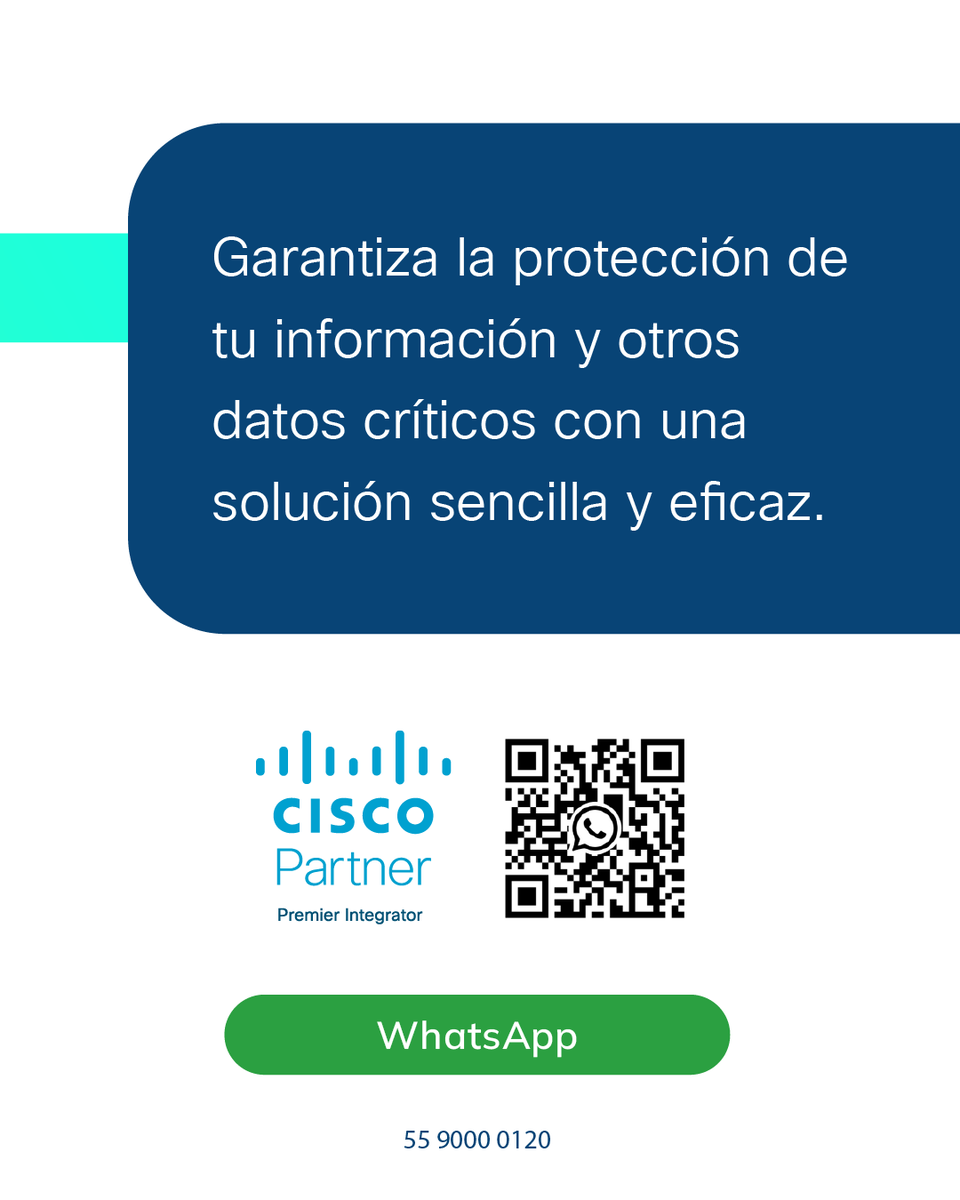 qtechnow's tweet photo. Cumple con las normativas y asegura datos sensibles en tránsito con la Encriptación Segura de Cisco. Seguridad sin complicaciones. 🔒📊#DataSecurity #Regulación
 
 📞 CDMX 55 9000 0120
 📞 Cancún 9841854554
 📱 WhatsApp https://t.co/0v4Fbcl9KH
 https://t.co/DQy3Ljrhfs https://t.co/9eMXzY616l