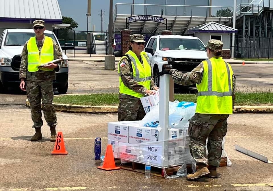 TDEM's tweet photo. The State of Texas continues to support communities impacted by Hurricane #Beryl through response and recovery efforts.

TDEM has deployed state resources such as personnel, generators, truckloads of water and ice, ready-to-eat meals, tarps, and fuel. https://t.co/WotQXMo06w
