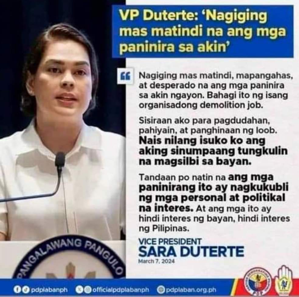 Gagawa-gawa ka ng mga isyung paguusapan tapos sasabihin mo sinisiraan ka? Kumusta yung MANGGA, TAMBALOSLOS GURGUR,NGAUN NAMAN AY DESIGNATED SURVIVOR?? PUNO NG DRAMA ANG BUHAY MO.
#hypocrite