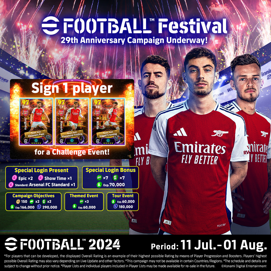eFHUBx's tweet photo. Happy 29th Birthday, @Konami ! 🎂🥳

#eFootball2024 | #eFootball2024Mobile https://t.co/8ixqkXfbDP