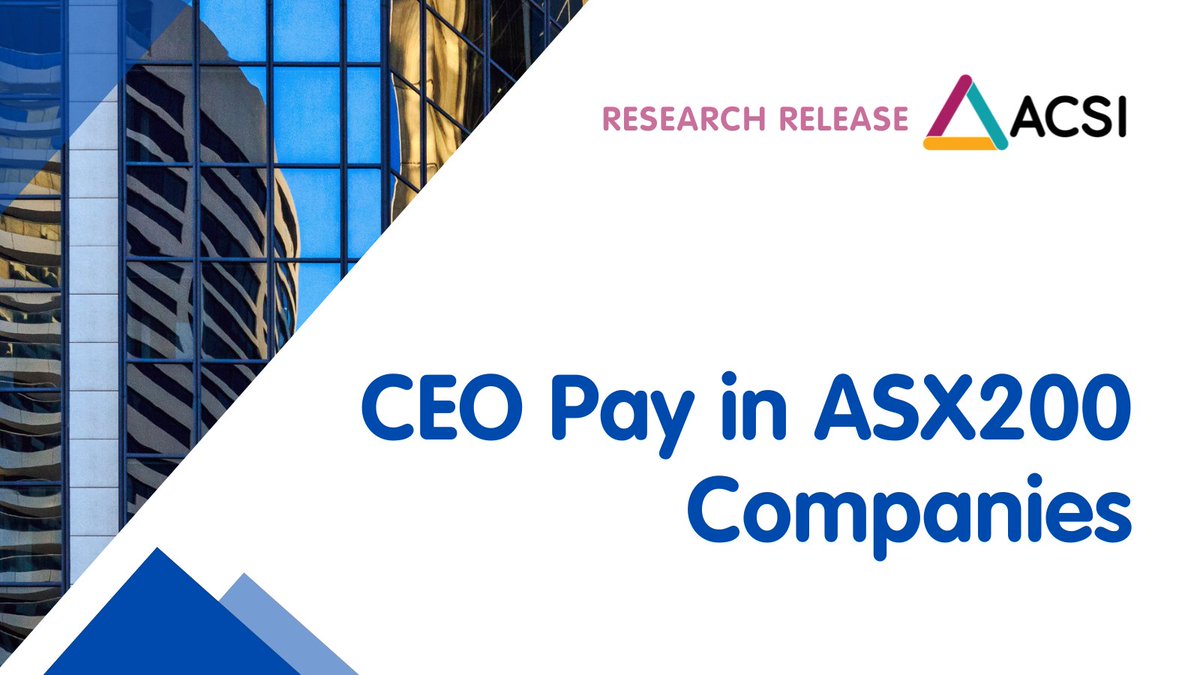 CEO pay levels have decreased in many of Australia’s listed companies, but high bonus levels have become the norm - just two CEOs didn’t take home a bonus in FY23. Bonuses should never be a given but reward excellent performance. 
#esg #CEOPay  acsi.org.au/research-repor…