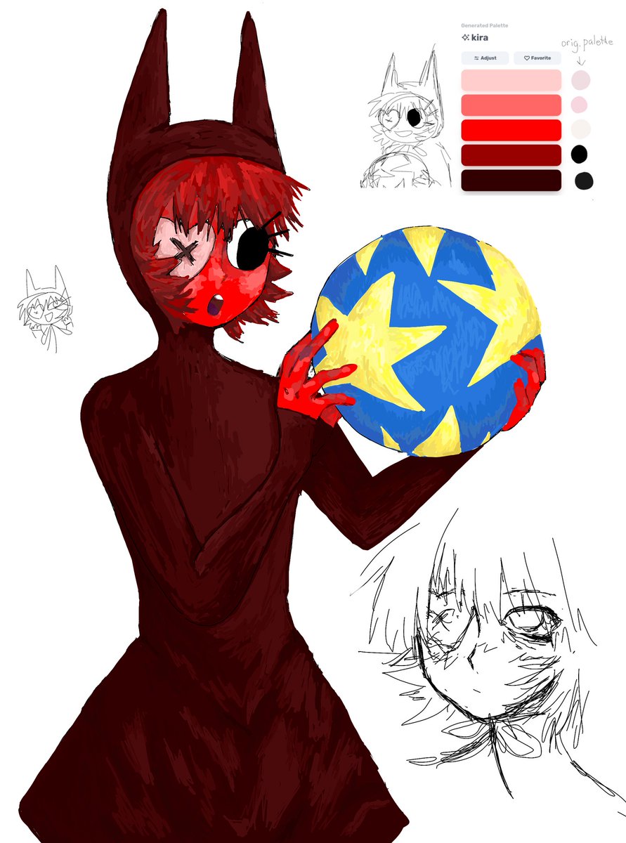 giving my ocs a new color palette generated by their names