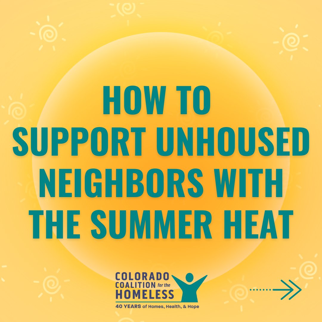 It is HOT in Colorado and the heat wave is expected to last throughout the weekend.  Extreme heat poses health risks to all Coloradans, but for people experiencing homelessness, the risk is even greater. Here are some ways that you can help your neighbors who are unsheltered. 🧵