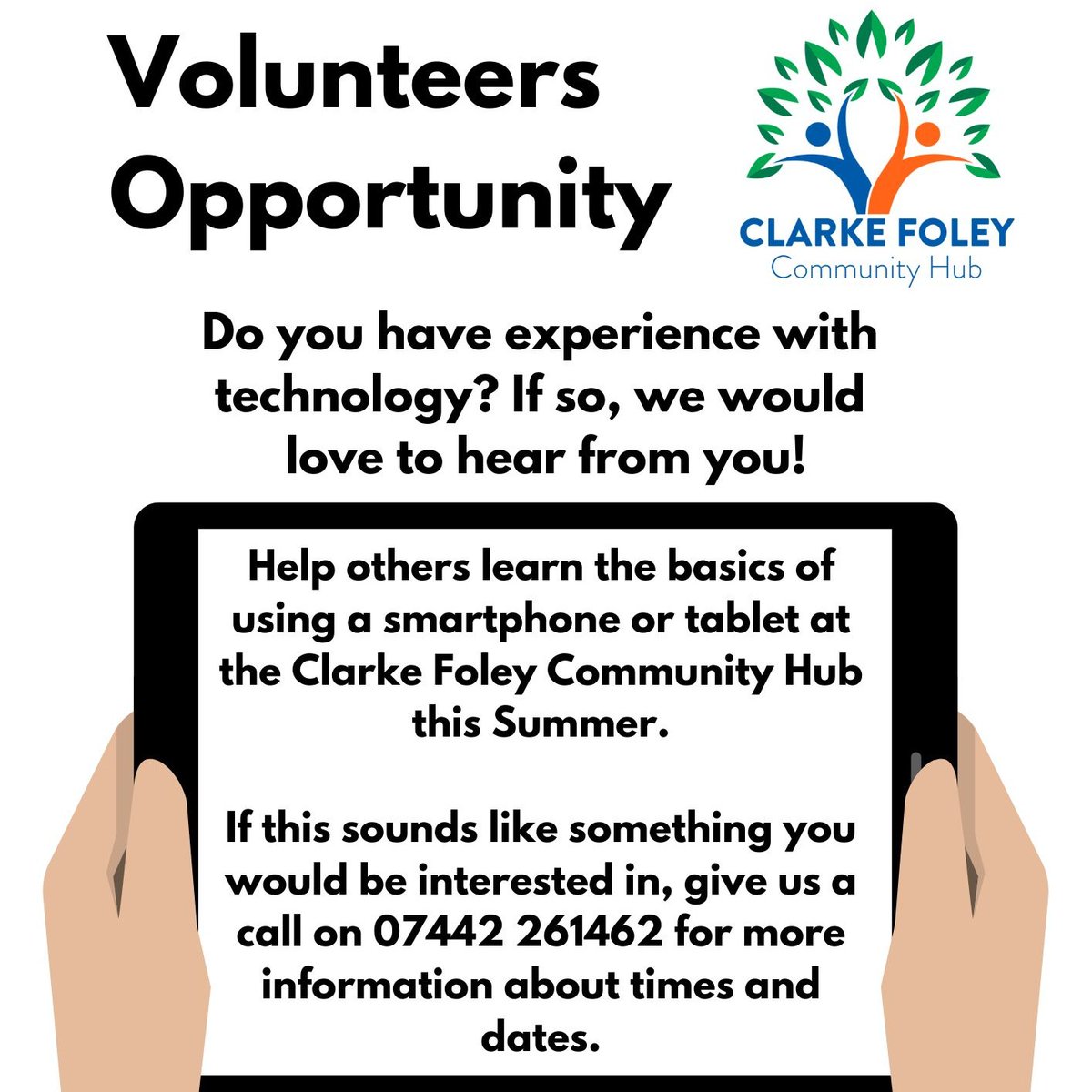Clarke Foley Community Hub (@cfilkley) on Twitter photo Are you able to support us with our digital inclusion project?
Help others stay connected by volunteering at the Hub this summer. Contact 07442 261462 or bookings@clarkefoley.org.uk to find out more.
Ilkley Chat Are you able to support us with our digital inclusion project?
Help others stay connected by volunteering at the Hub this summer. Contact 07442 261462 or bookings@clarkefoley.org.uk to find out more.
Ilkley Chat
