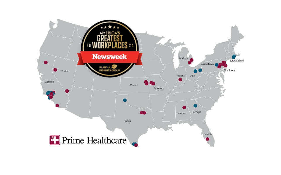 Proud to share that <a href="/_PrimeHealth/">Prime Healthcare</a>, our parent company, has been recognized as one of America’s Greatest Workplaces for 2024 by <a href="/Newsweek/">Newsweek</a> and Plant-A Insights Group! This honor reflects our commitment to excellence and a positive workplace culture. bit.ly/4f0qs7u