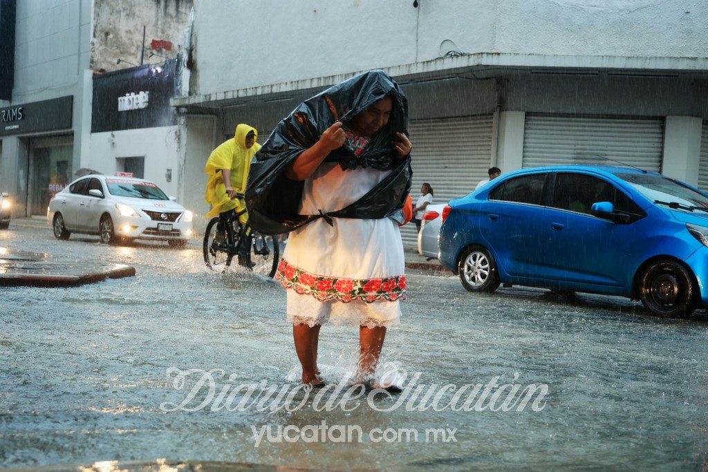DiariodeYucatan's tweet image. #DYinforma La onda tropical número 9 generó fuertes lluvias en el centro de #Mérida. ⚠️🌧️