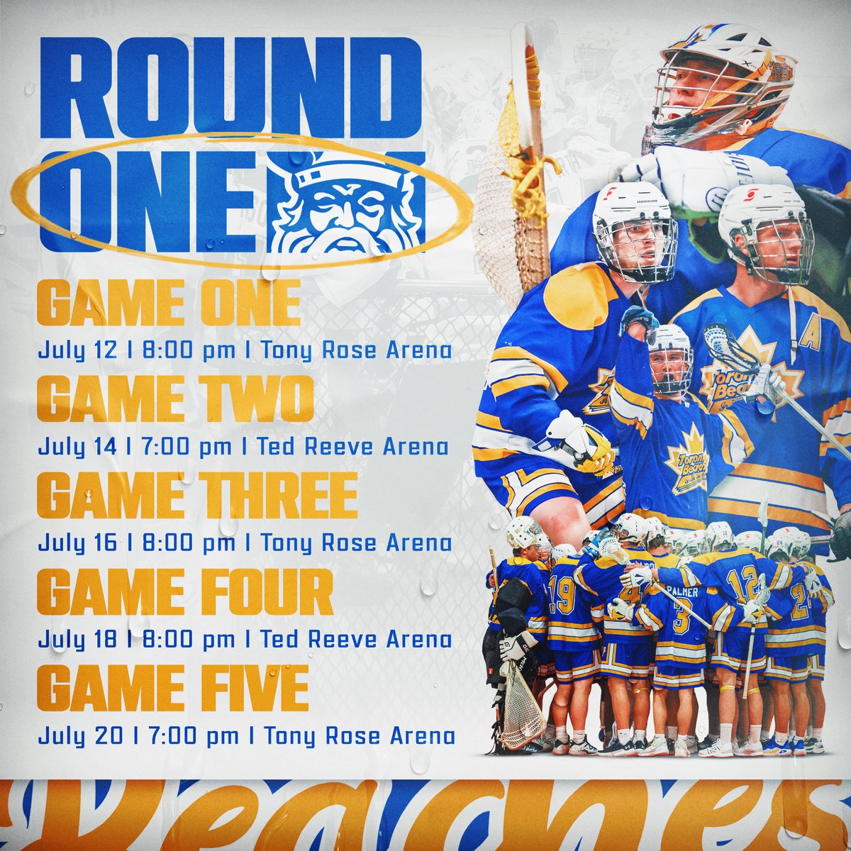 𝐑𝐨𝐮𝐧𝐝 𝐎𝐧𝐞

It all starts tomorrow as we head on the road for Game One in Orangeville

#MakeWaves