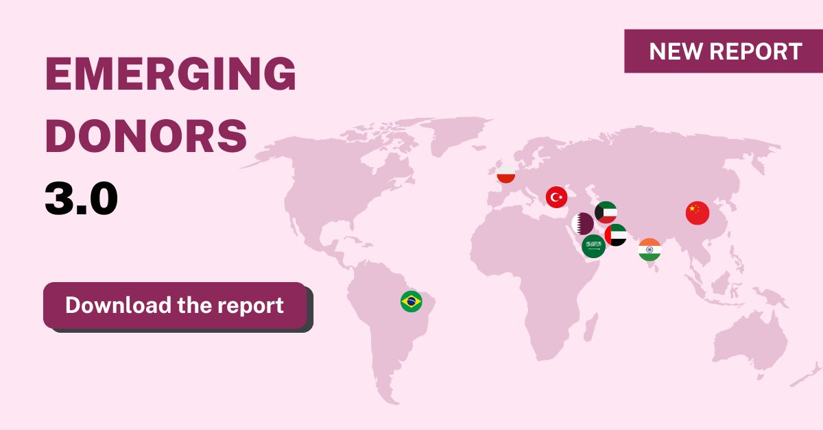devex's tweet photo. Check out our latest report on how emerging donors are transforming global development aid, as well as their strategies, financial contributions, and sectoral priorities. 

Download now⬇️
https://t.co/E8xRGevMI8 https://t.co/Zx2GLX3Pnk