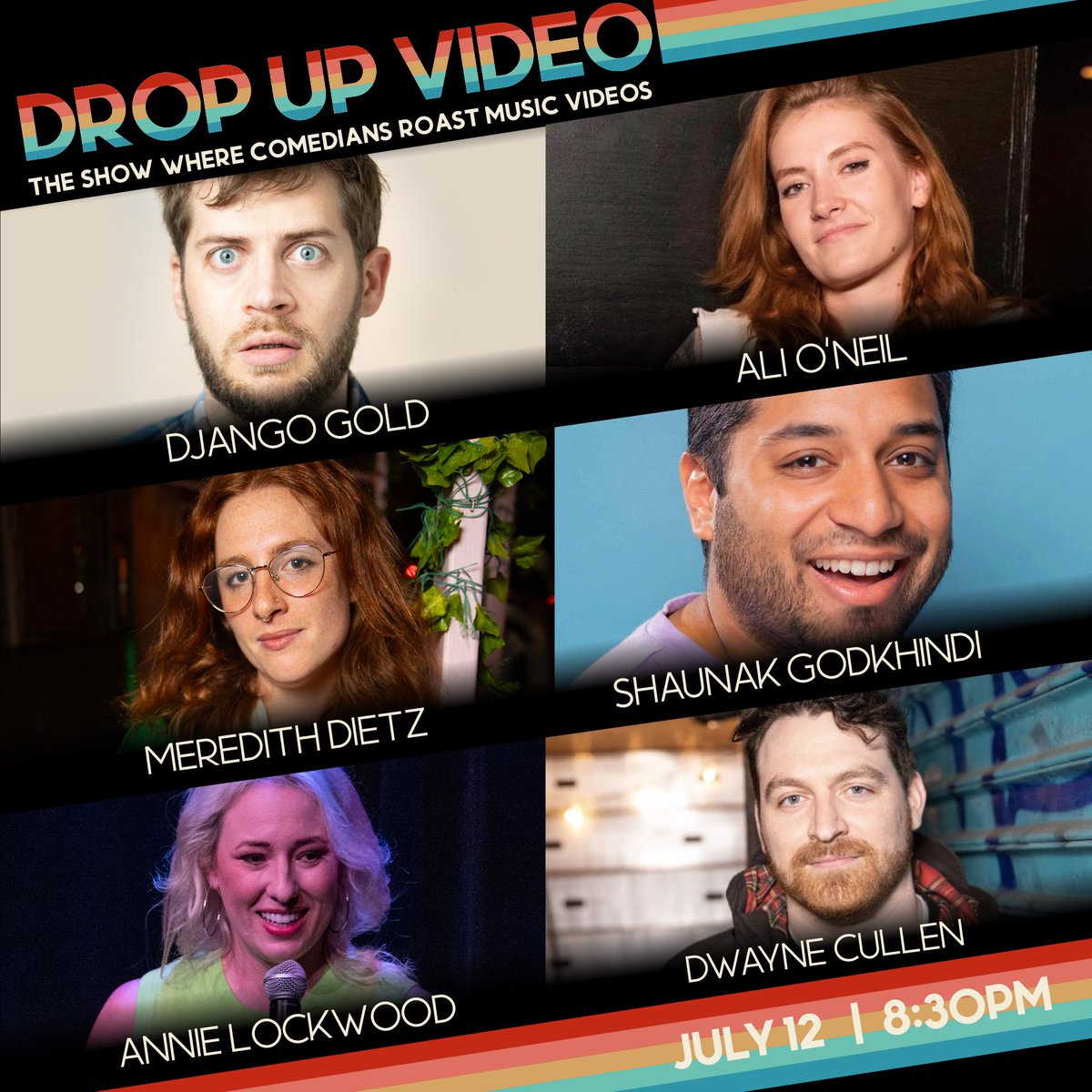 Tomorrow!!! Comedians + Music Videos! Live!? Featuring <a href="/django/">Django Gold</a> <a href="/dietz_meredith/">meredith 🍉</a> @thompsotweets + more who aren't on Twitter anymore (and good for them). Doors 8 / Show 9 PM $10 at eventbrite.com/e/drop-up-vide…