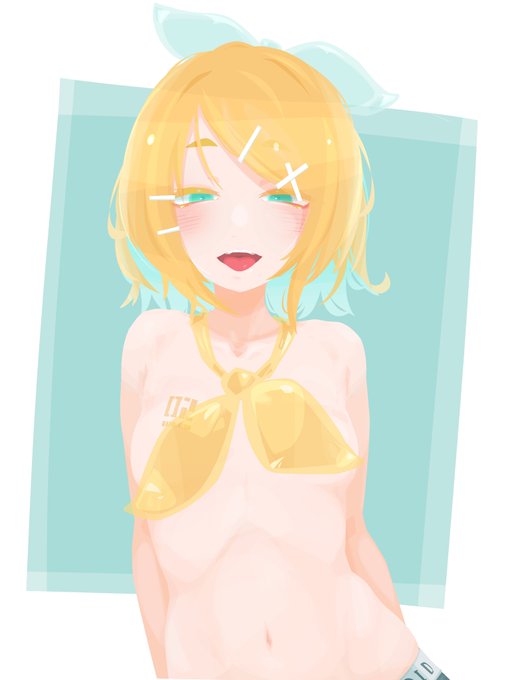 涼しそうなリンちゃんみててね。 