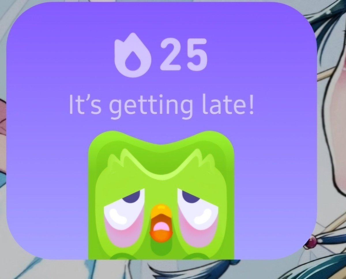 chauxsitty's tweet photo. I'm sorry @duolingo for stressing you out 😭
#Duolingo https://t.co/j60ZI2Gc84