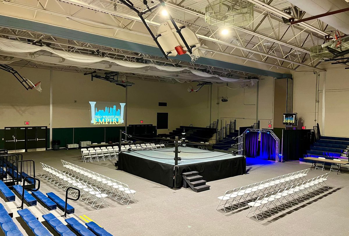 PWEmpireLLC's tweet photo. Setup is complete and we are just a few days away from Reloaded 

Get your tickets now at https://t.co/2E9fAzUuGY  

#SupportIndieWrestling #IndieWrestling #prowrestling #harrisburg #PA https://t.co/pCAlawJtd8