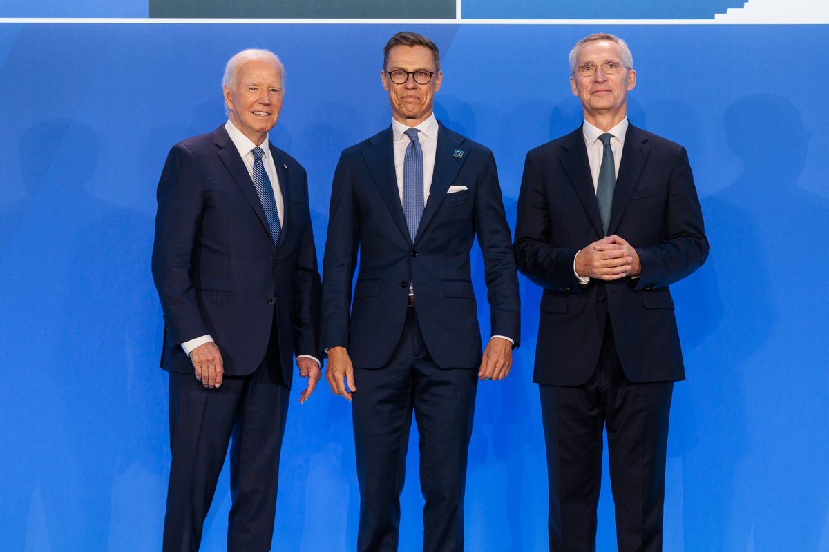 FinlandatNATO's tweet photo. The 75th anniversary #NATOSummit in Washington D.C. has concluded.

Forged to preserve peace, #NATO remains the strongest Alliance in history. We will continue to ensure our collective defence against all threats and from all directions.

We stand in unity. https://t.co/Z8cg9LUWGA