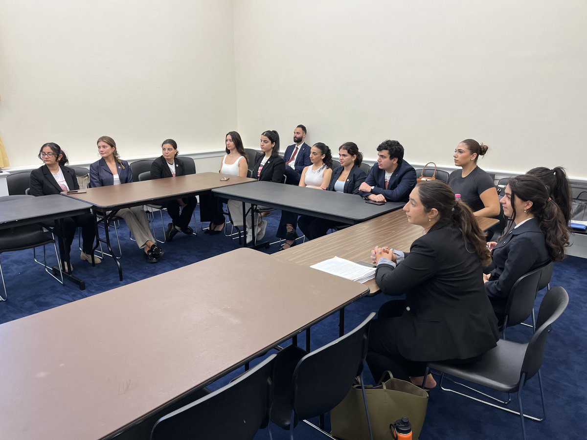 ANCA_DC's tweet photo. During their day of advocacy on Capitol Hill, our Leo Sarkisian and Maral Melkonian Avetisyan interns met with the Congressional Armenian Staff Association to discuss prospects on the Hill and the path to starting a career in DC.
#LSI24 #ANCASummer #ANCAYouthEmpowerment https://t.co/r26qxiWZeS