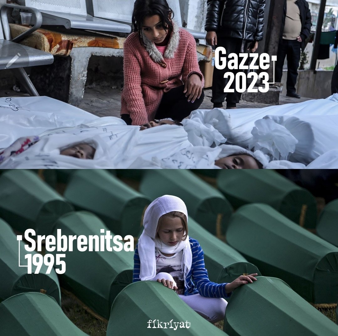#Srebrenitsa
BM'nin oluşturduğu güvenli bölgede 8372 Boşnak, Sırplar tarafından katledildi.
***
“Aliya İzzetbegovic diyor ki:
Büyük zulme uğradınız. Zalimleri affedip, affetmemekte serbestsiniz.
Ne yaparsanız yapın, ama soykırımı unutmayın.
Çünkü; unutulan soykırım tekrarlanır!"