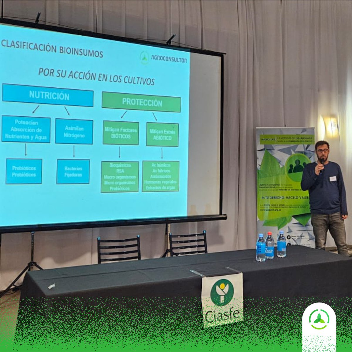 AgroconsultorSA's tweet photo. Expusimos en la jornada ¿Qué sabemos y qué no sabemos sobre los Productos Biológicos? de  @CiasfeIV.

🌱 Compartimos info. de nuestros ensayos sobre la mitigación del estrés abiótico en trigo y soja mediante el uso de tecnologías bio, que articulan datos de clima y suelo.

🙌💯🌱 https://t.co/lG0G6zPwES