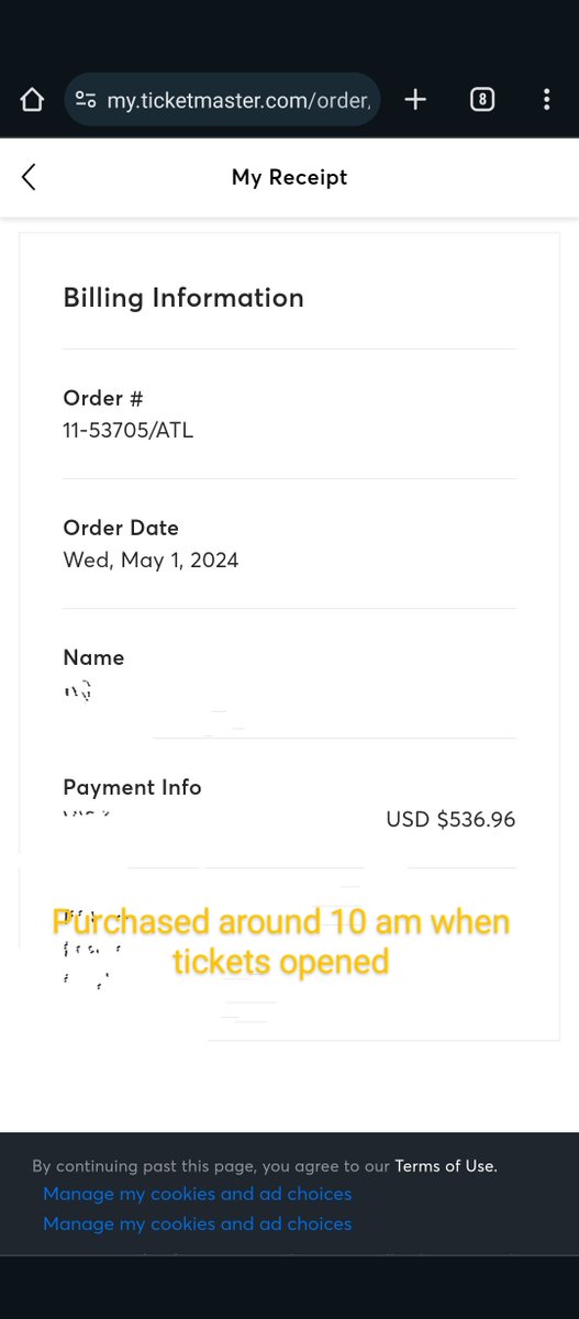 PlottyArtist's tweet photo. WTS 2x tickets to Ateez in Duluth day 2 (7/31). LF $500 OBO. Concert is in less than 3 weeks now and I really want these sold. Crosspost from reddit for the watermarks. Added proof of account. Dm if interested! #sellingtickets #ateez #concert #sale #ateezinduluth #ticketsforsale https://t.co/bempw4YR51