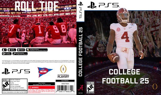 Call_Me_Score's tweet image. Who’s ready for College Football 25 to drop?! I really enjoy making these customer covers.

Let me know who you’d like to see next!

#CollegeFootball25 #PS5 #Xbox #Gaming