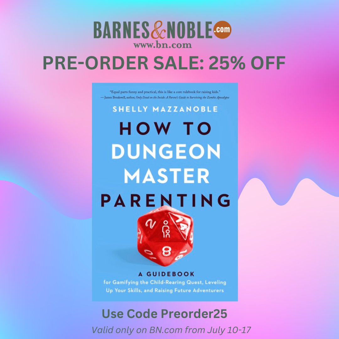 shellymoo's tweet image. Now is a great time to preorder my new book! Visit BarnesandNoble.com to get 25% off when you pre-order! Makes a great gift parents, parents-to-be, anyone who knows a kid, #dnd fans, #dungeonmasters, YOU... 
@AndreaBrownLit  
barnesandnoble.com/w/how-to-dunge…