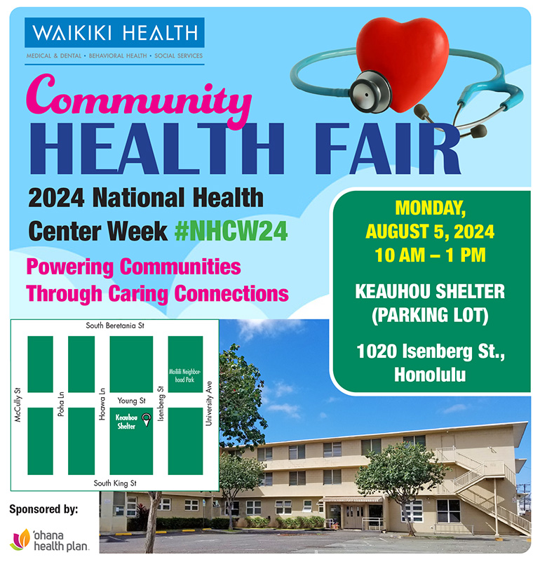 WaikikiHealth's tweet photo. Every August, the National Association of Community Health Centers (NACHC) sponsors National Health Center Week (NHCW) to celebrate and increase awareness of America’s 1,400 Community Health Centers (CHCs). #NHCW24 https://t.co/kXgBQKQFQK